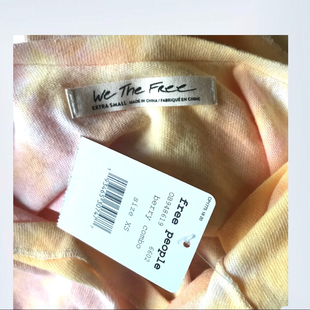 NWT We the Free All Mine Berry Tie Dye V-Neck Tee - Picture 7 of 7